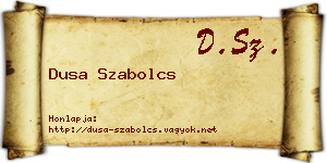 Dusa Szabolcs névjegykártya