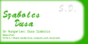 szabolcs dusa business card